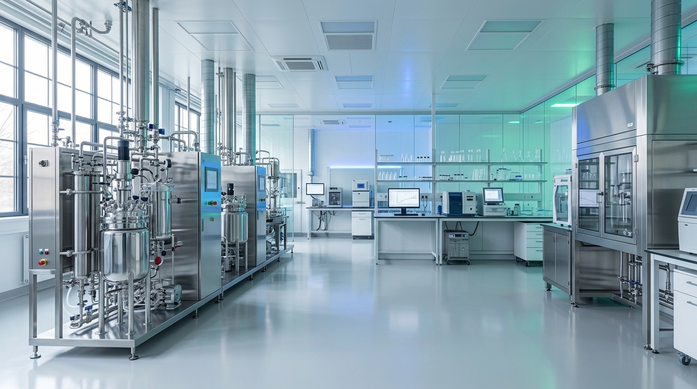 A modern pharmaceutical manufacturing and innovation facility